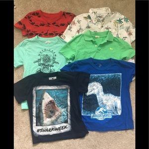 6 for 1 kids shirts, size 6/7